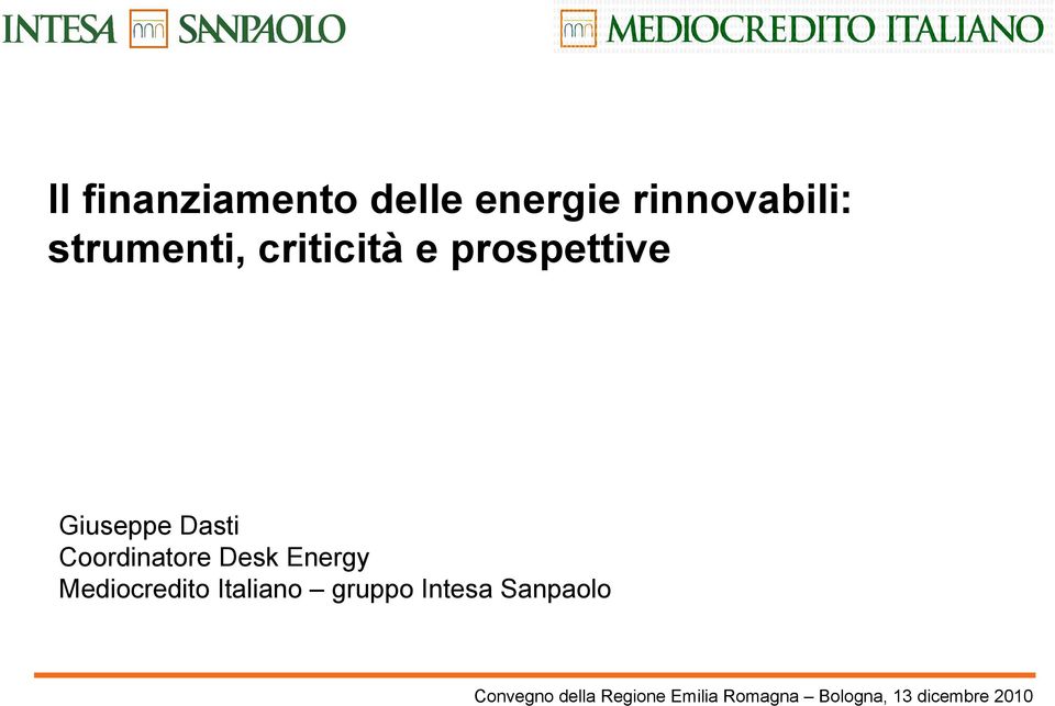 Energy Mediocredito Italiano gruppo Intesa Sanpaolo