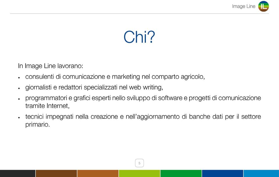 grafici esperti nello sviluppo di software e progetti di comunicazione tramite