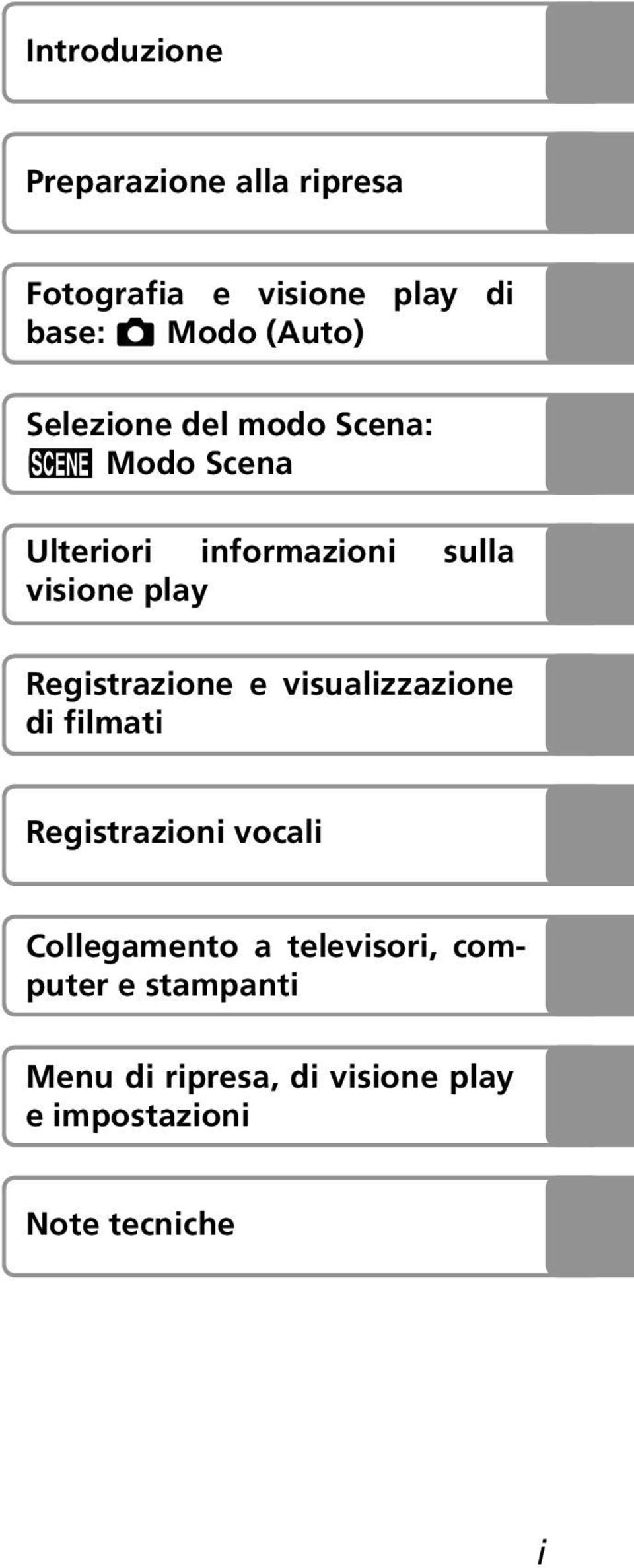 play Registrazione e visualizzazione di filmati Registrazioni vocali Collegamento a