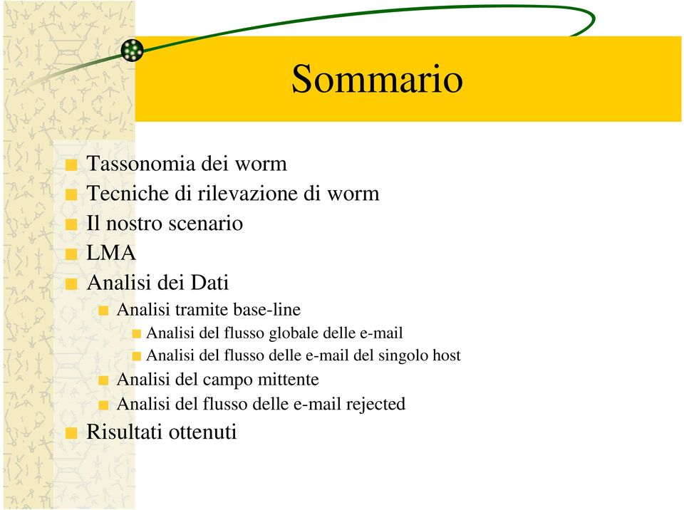 globale delle e-mail Analisi del flusso delle e-mail del singolo host