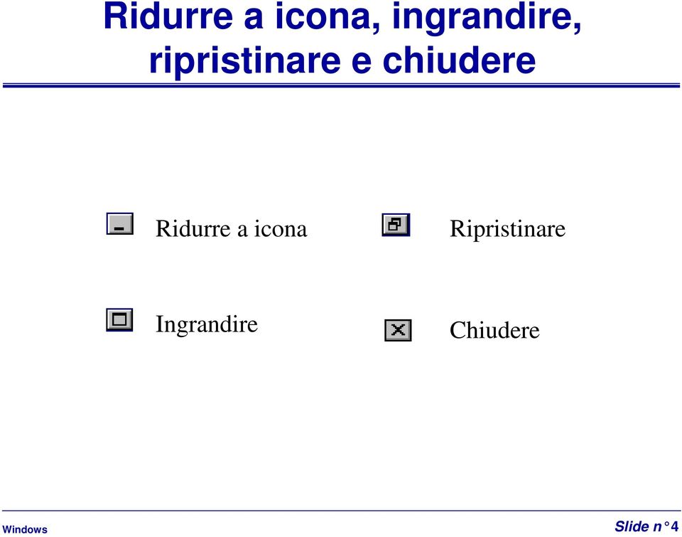 chiudere Ridurre a icona