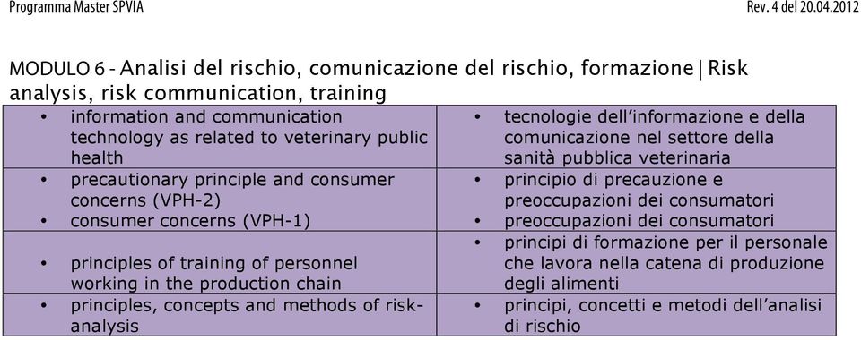concepts and methods of riskanalysis tecnologie dell informazione e della comunicazione nel settore della sanità pubblica veterinaria principio di precauzione e preoccupazioni dei