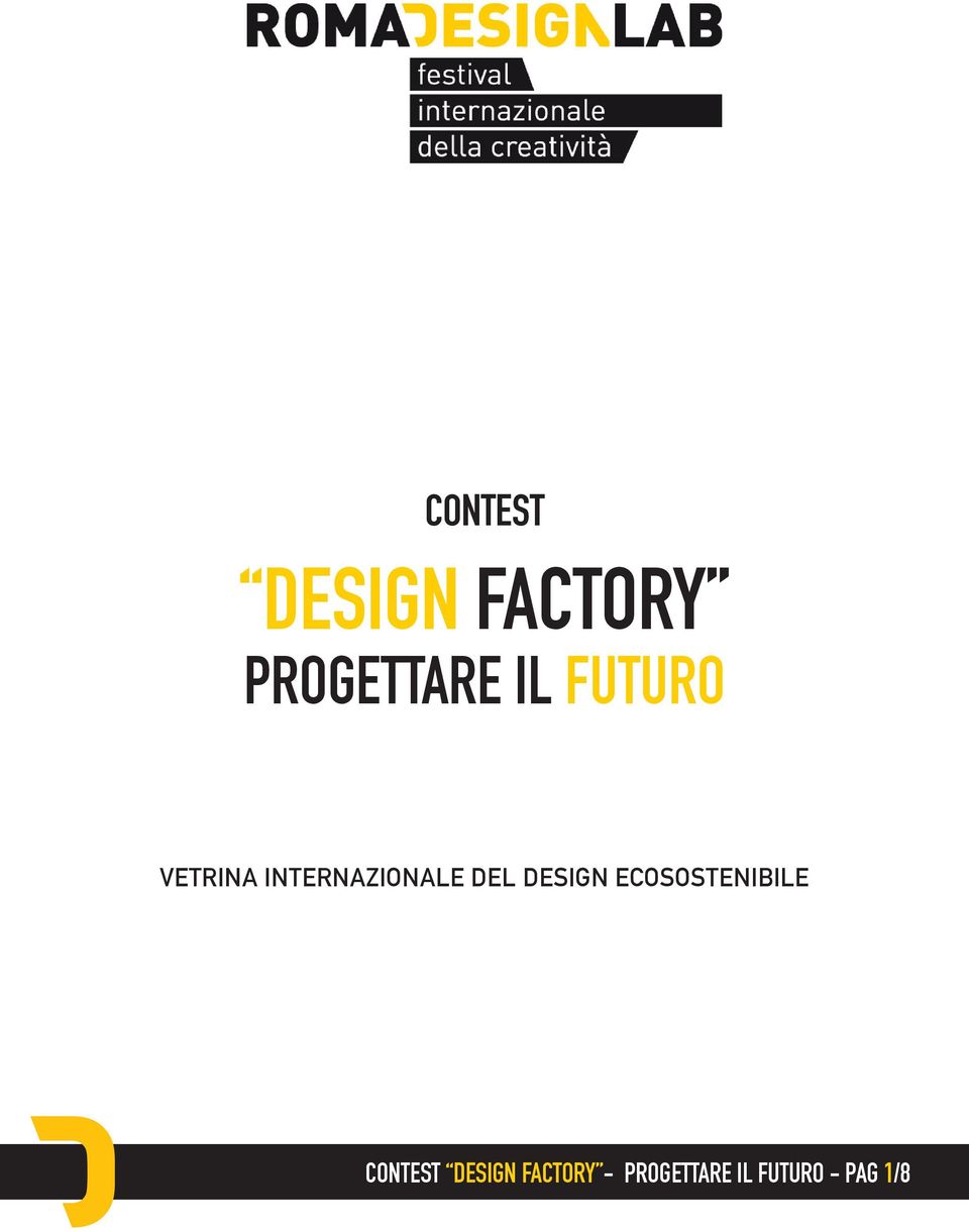 DESIGN ECOSOSTENIBILE CONTEST DESIGN