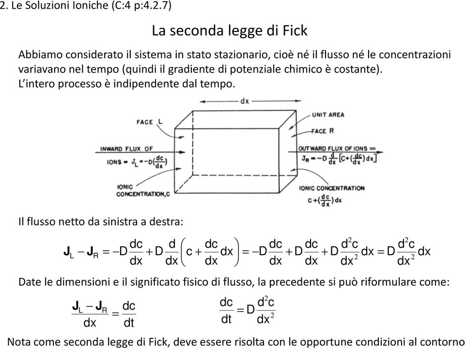 gradente d potenzale chmco è costante). L ntero processo è ndpendente dal tempo.