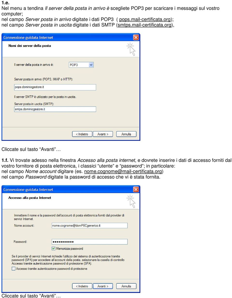 cata.org); nel campo Server posta in uscita digitate i dati SMTP (smtps.mail-certifi