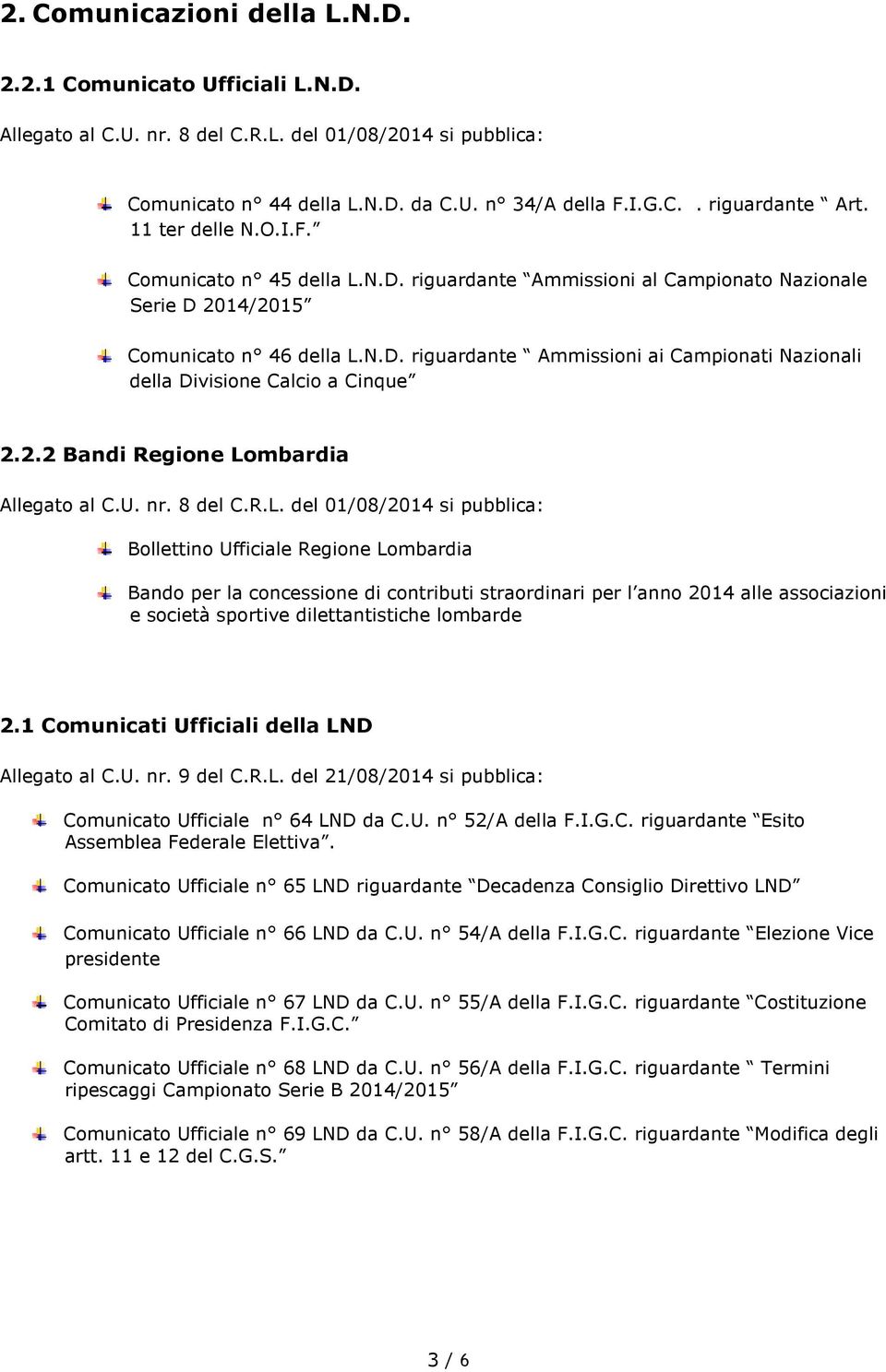 2.2 Bandi Regione Lo