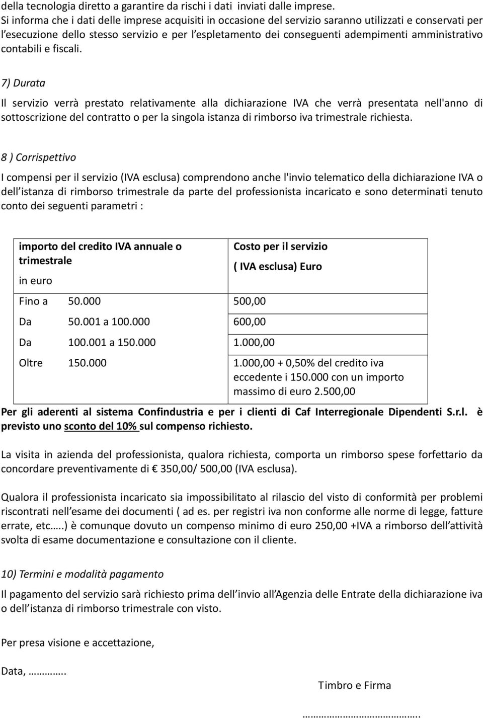 amministrativo contabili e fiscali.