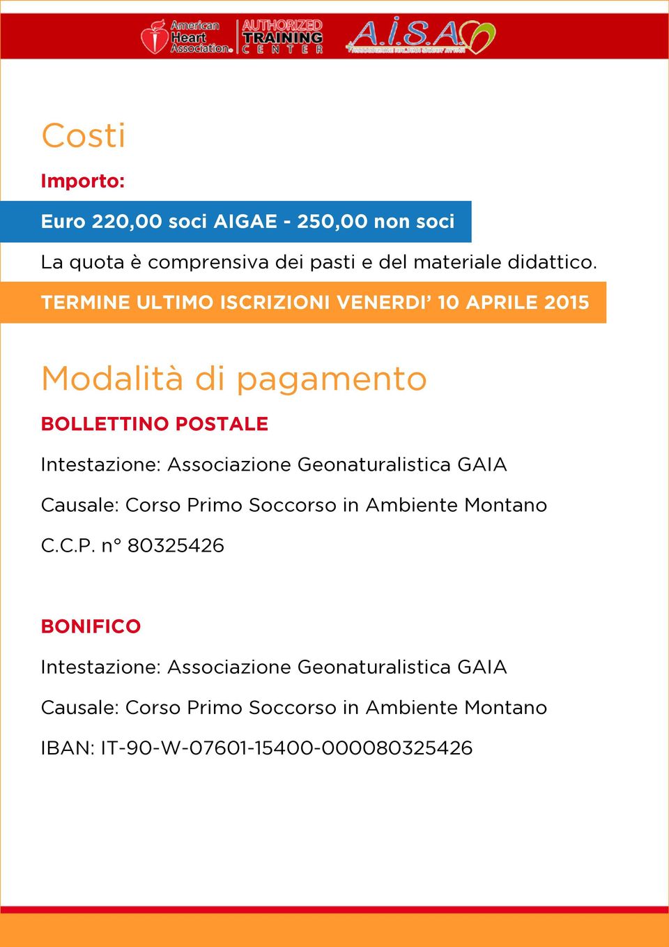 Geonaturalistica GAIA Causale: Corso Pr