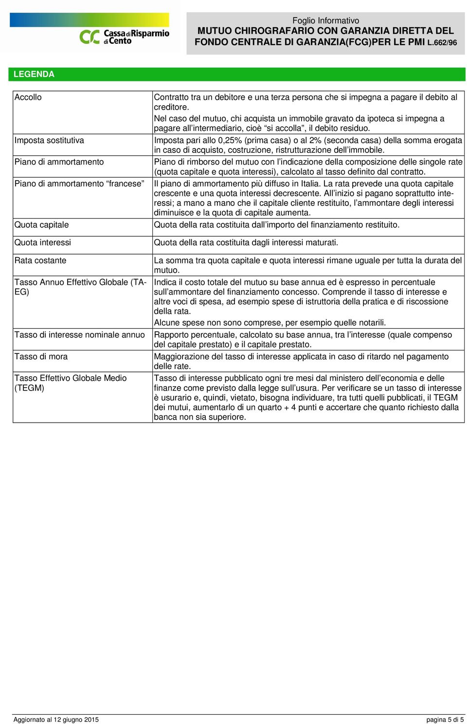 Imposta pari allo 0,25% (prima casa) o al 2% (seconda casa) della somma erogata in caso di acquisto, costruzione, ristrutturazione dell immobile.