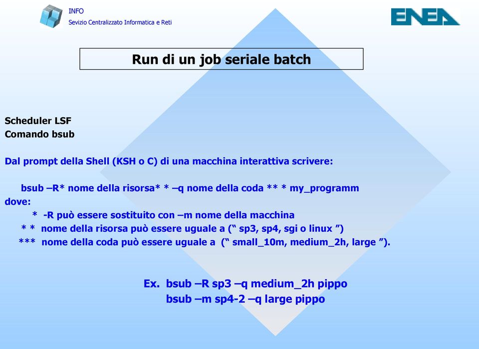 sostituito con m nome della macchina * * nome della risorsa può essere uguale a ( sp3, sp4, sgi o linux ) ***