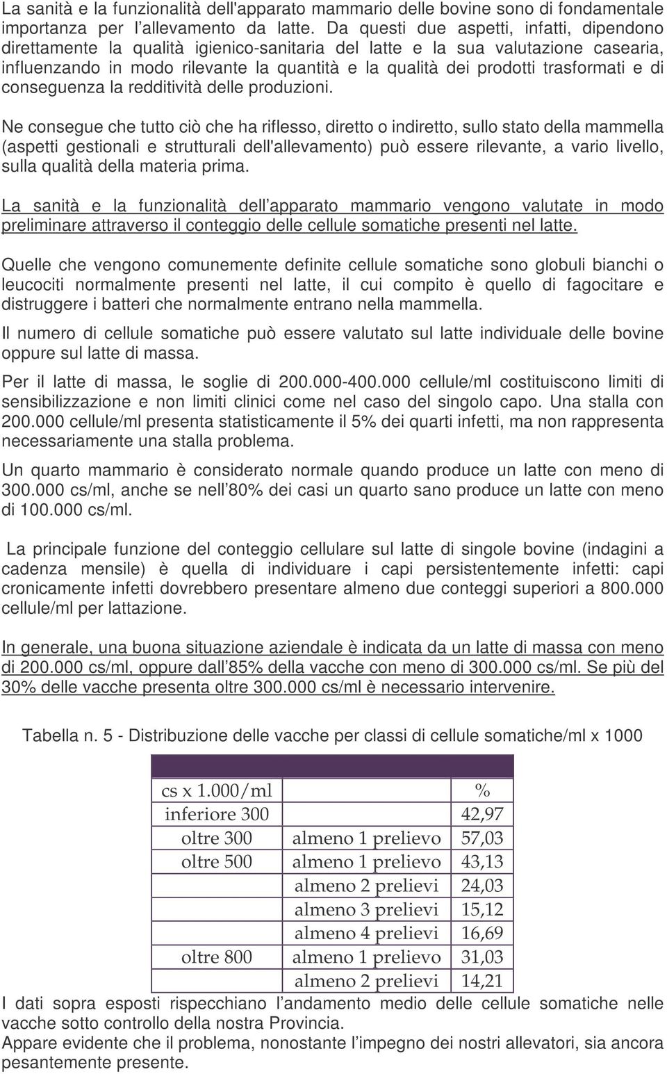 trasformati e di conseguenza la redditività delle produzioni.