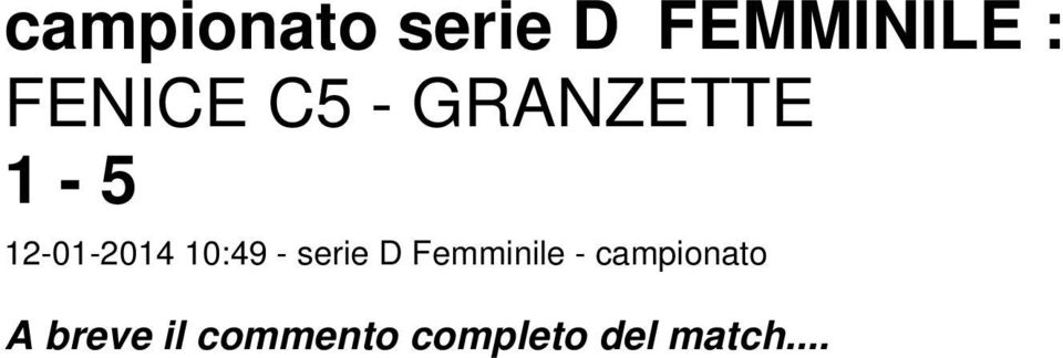 Femminile - campionato A