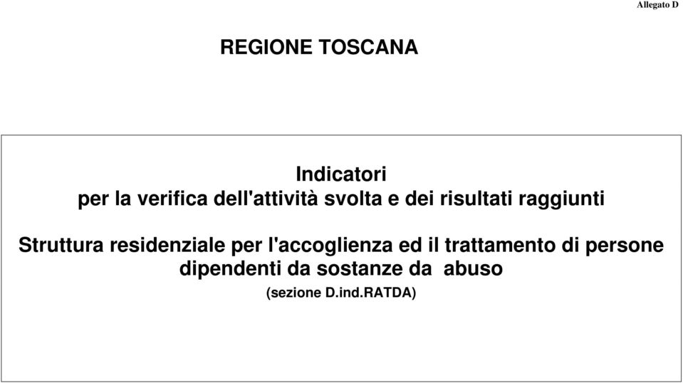 Struttura residenziale per l'accoglienza ed il