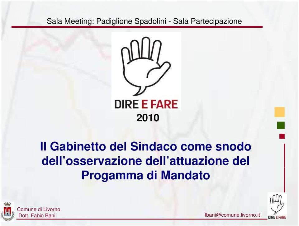 del Sindaco come snodo dell