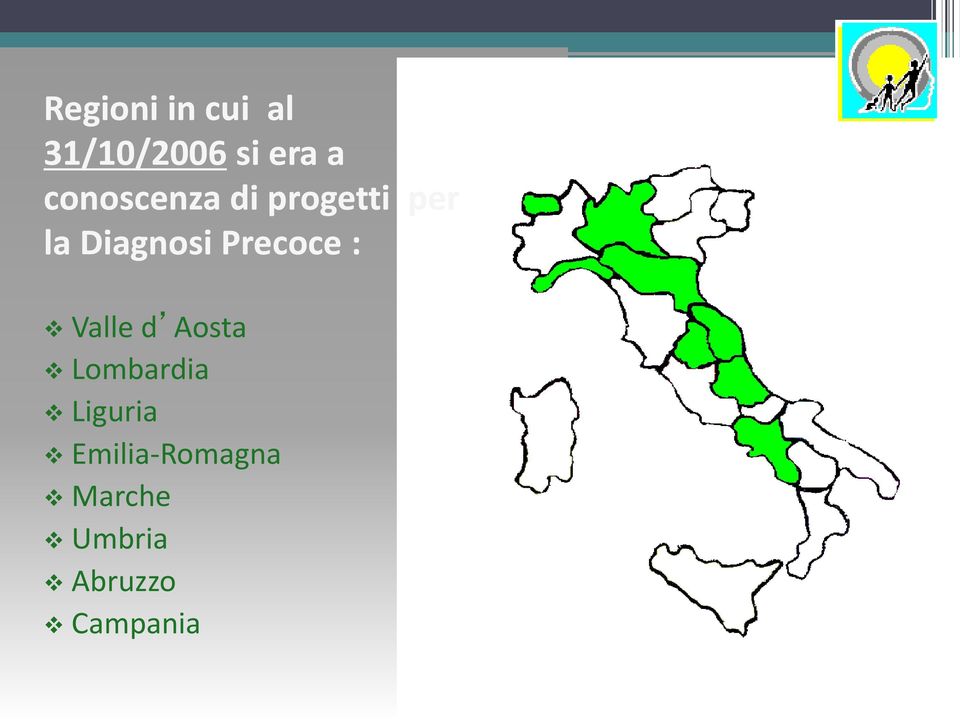 Precoce : Valle d Aosta Lombardia