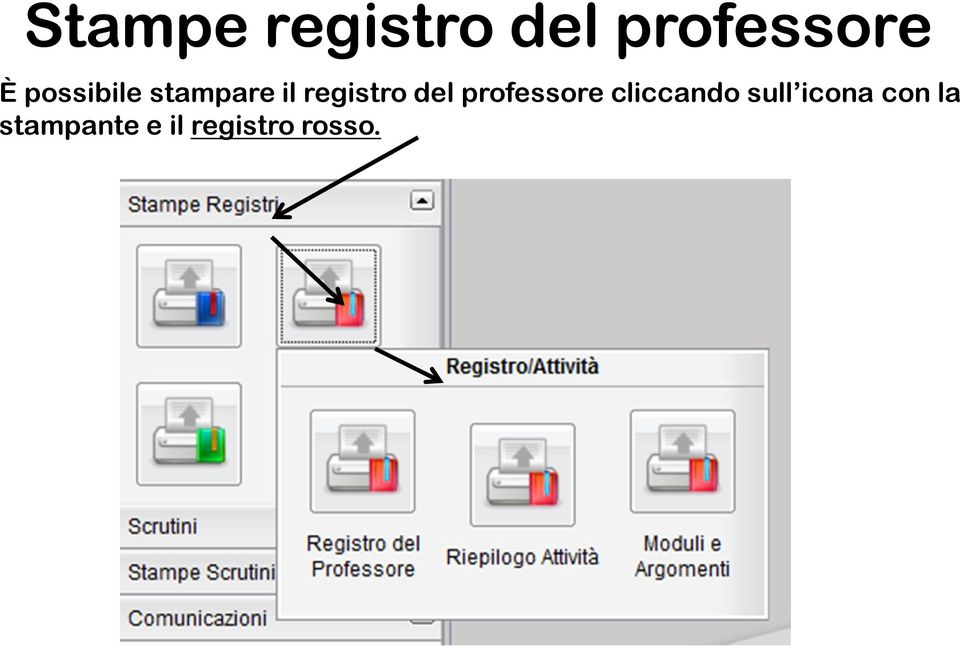 professore cliccando sull icona