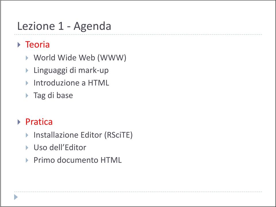 HTML Tagdi base Pratica Installazione