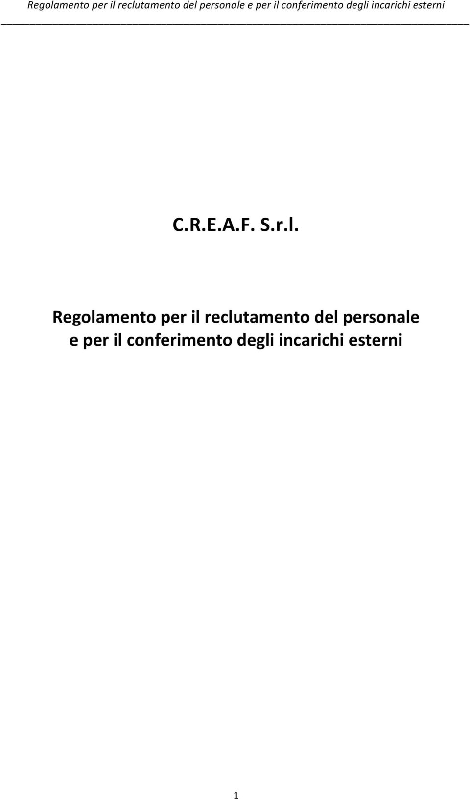 reclutamento del personale