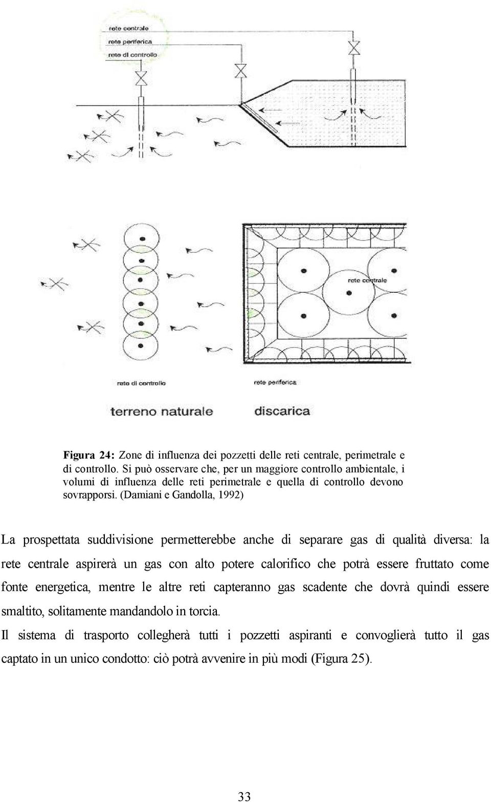 (Damiani e Gandolla, 1992) La prospettata suddivisione permetterebbe anche di separare gas di qualità diversa: la rete centrale aspirerà un gas con alto potere calorifico che potrà