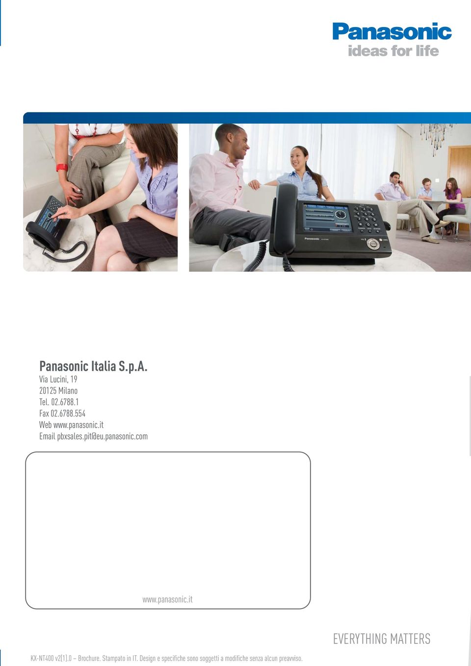 panasonic.it KX-NT400 v2[1].0 Brochure. Stampato in IT.