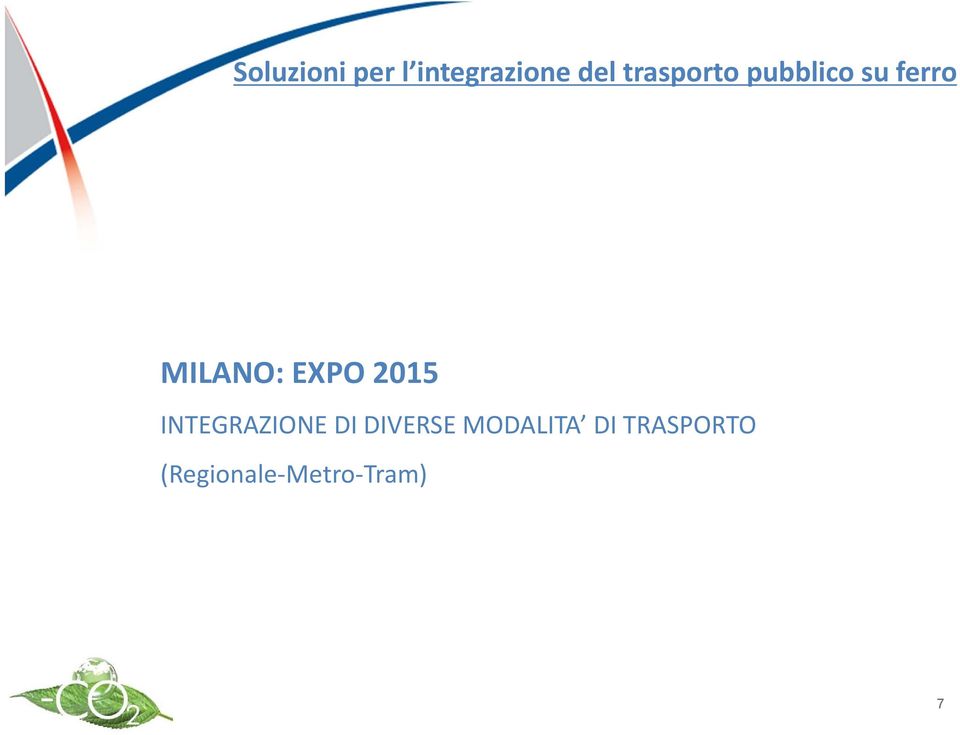 EXPO 2015 INTEGRAZIONE DI DIVERSE