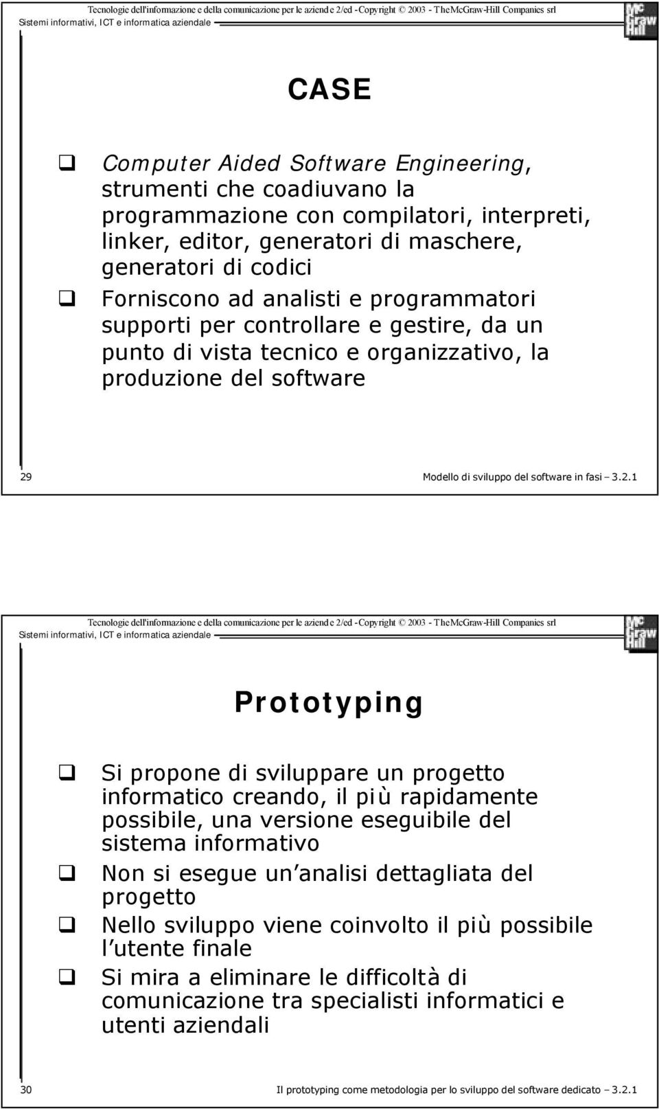 Modello di sviluppo del software in fasi 3.2.