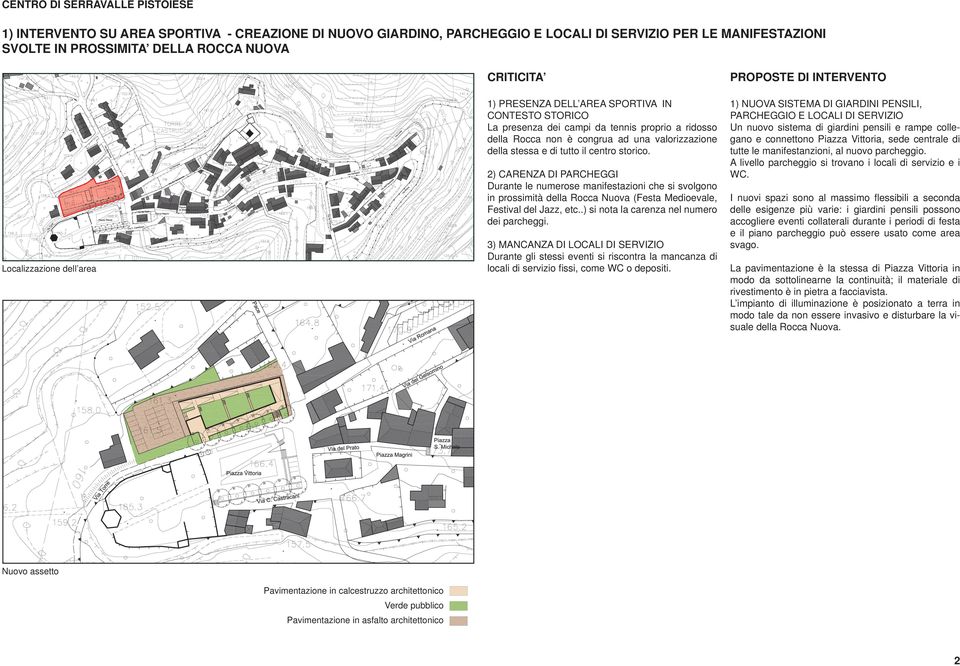 2) CARENZA DI PARCHEGGI Durante le numerose manifestazioni che si svolgono in prossimità della Rocca Nuova (Festa Medioevale, Festival del Jazz, etc..) si nota la carenza nel numero dei parcheggi.