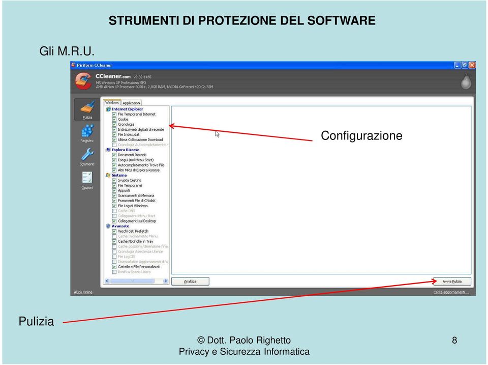 SOFTWARE Gli M.R.U.