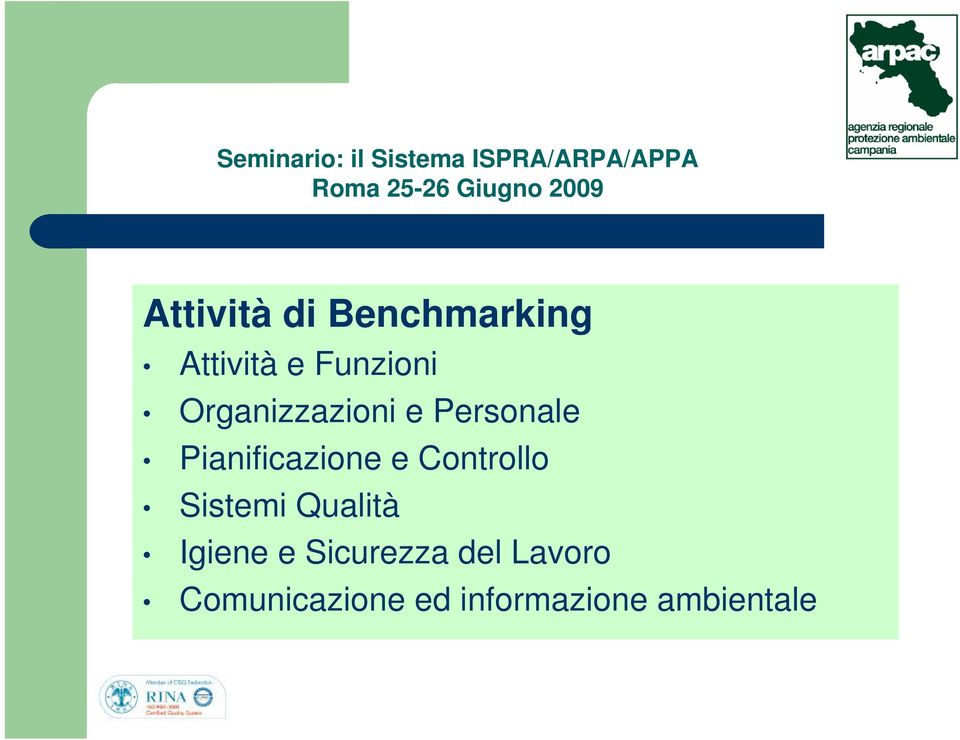 Controllo Sistemi Qualità Igiene e Sicurezza