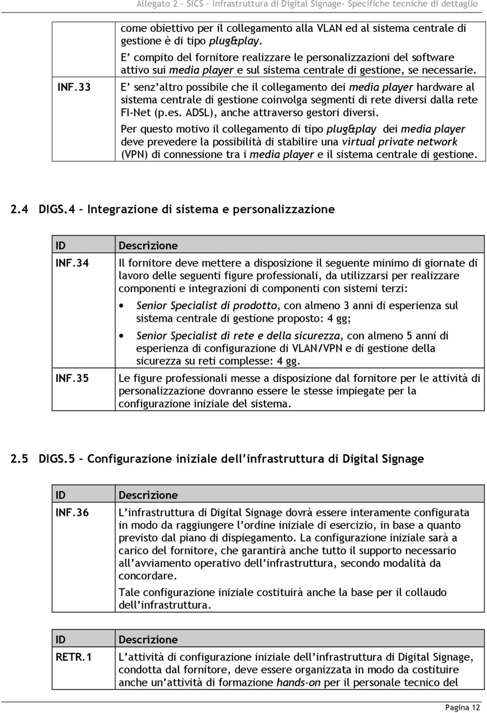 E senz altro possibile che il collegamento dei media player hardware al sistema centrale di gestione coinvolga segmenti di rete diversi dalla rete FI-Net (p.es. ADSL), anche attraverso gestori diversi.