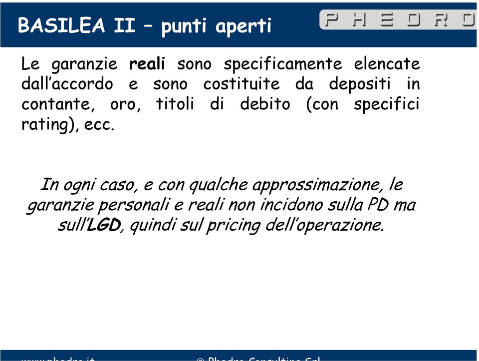 specifici rating), ecc.