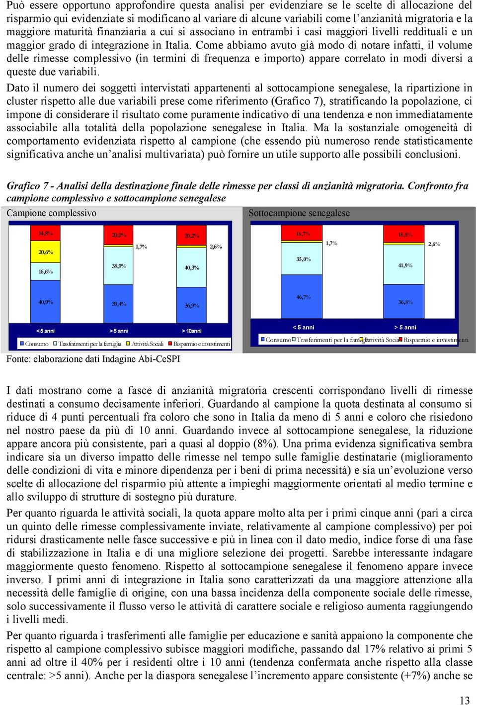 Come abbiamo avuto già modo di notare infatti, il volume delle rimesse complessivo (in termini di frequenza e importo) appare correlato in modi diversi a queste due variabili.