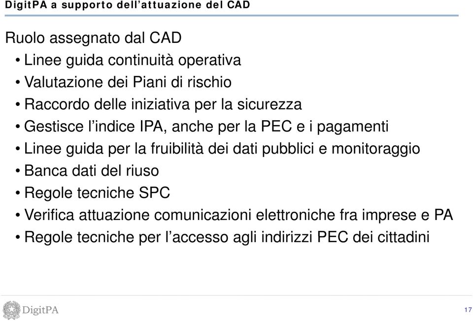 Linee guida per la fruibilità dei dati pubblici e monitoraggio Banca dati del riuso Regole tecniche SPC Verifica