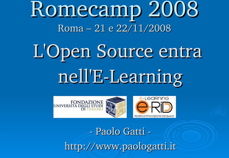 entra nell'e Learning
