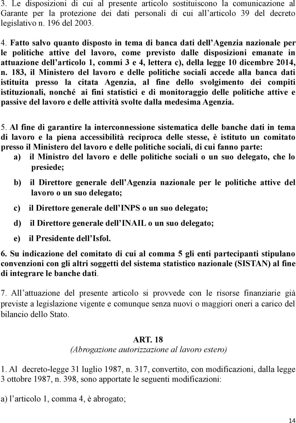 lettera c), della legge 10 dicembre 2014, n.