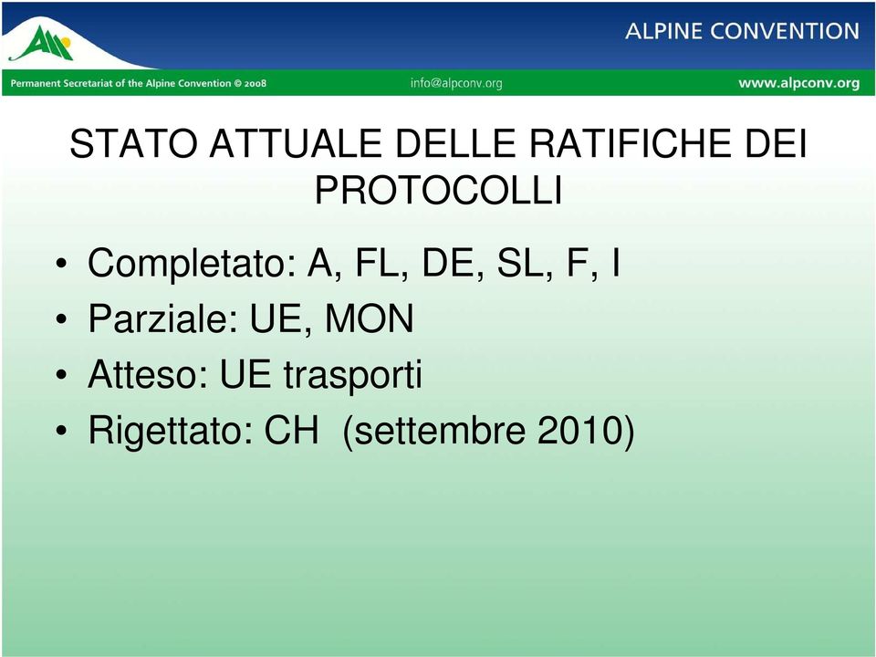 SL, F, I Parziale: UE, MON Atteso: