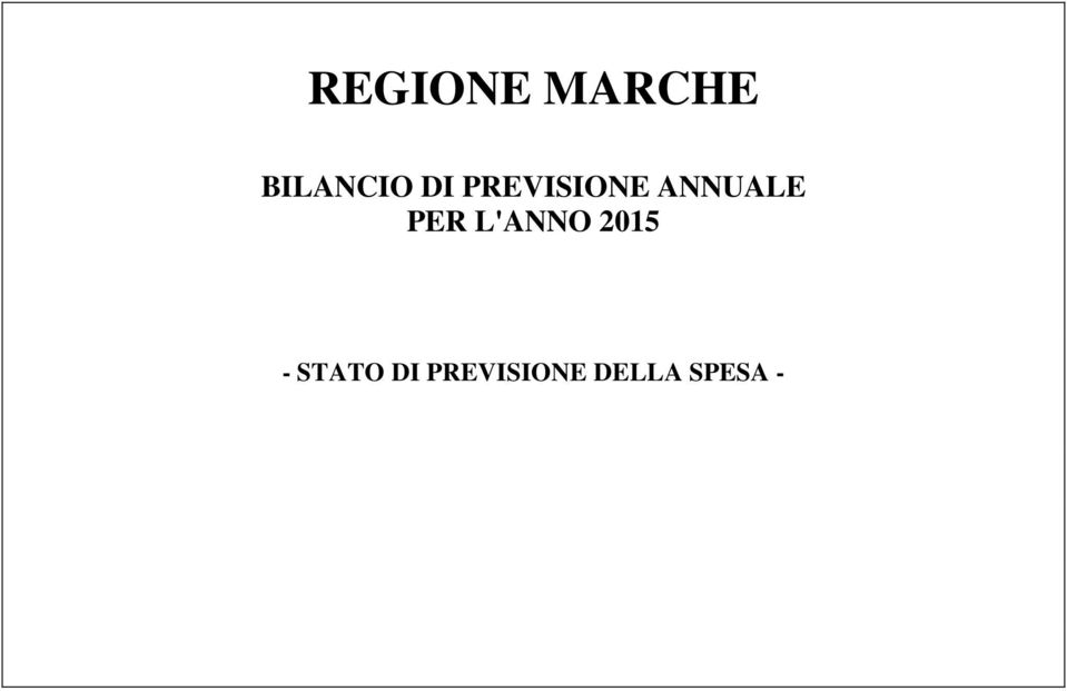 PER L'ANNO 2015 - STATO