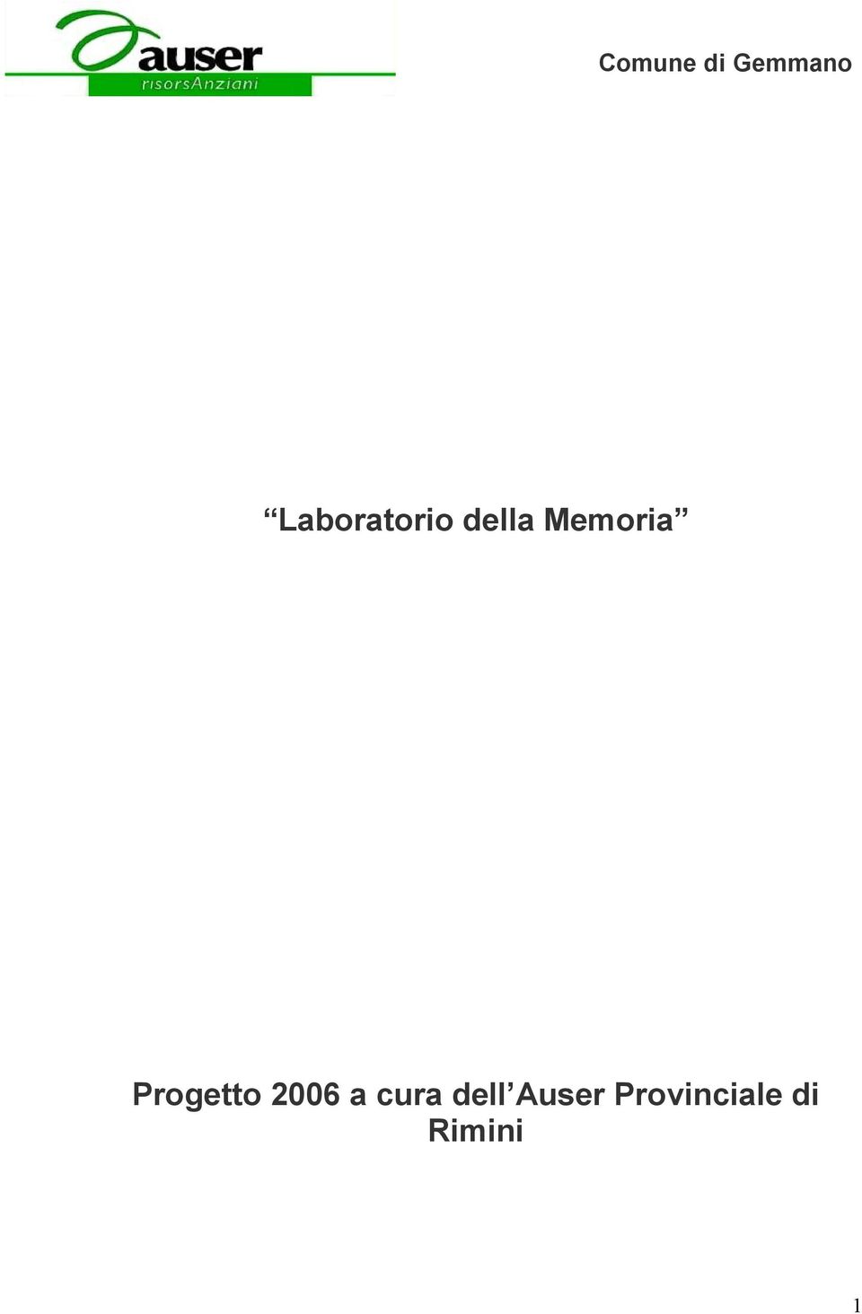 Memoria Progetto 2006 a