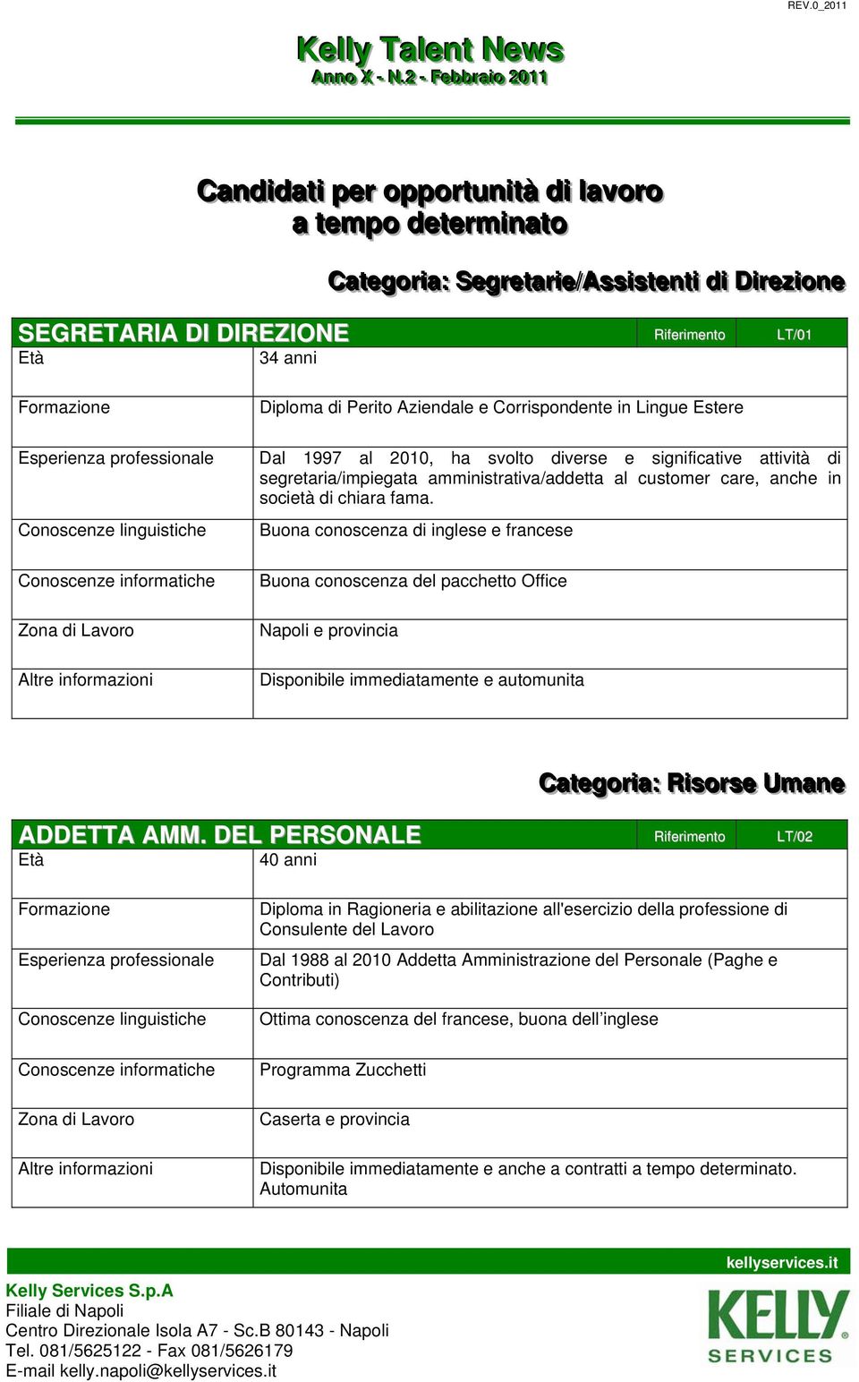 care, anche in società di chiara fama.