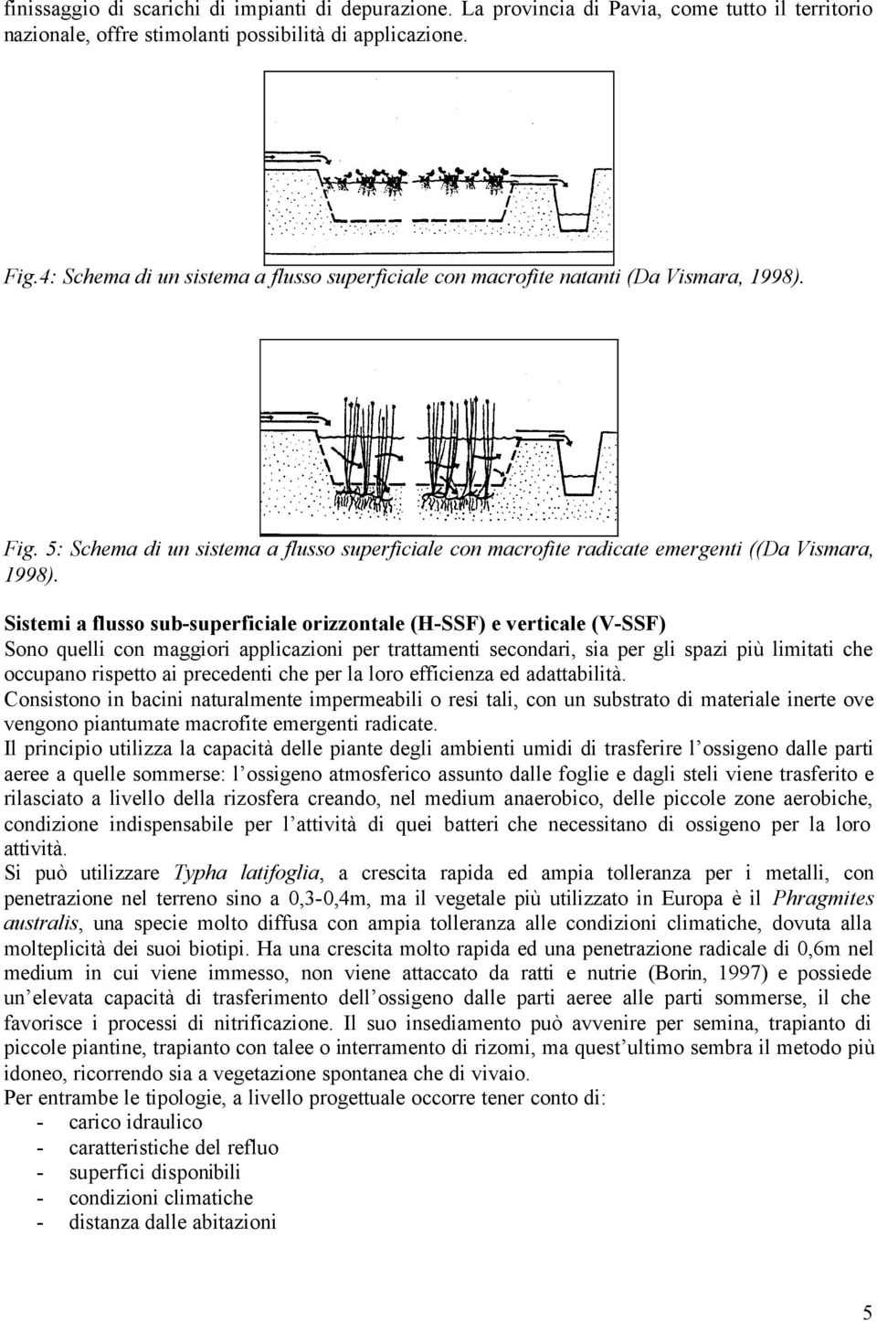 Sistemi a flusso sub-superficiale orizzontale (H-SSF) e verticale (V-SSF) Sono quelli con maggiori applicazioni per trattamenti secondari, sia per gli spazi più limitati che occupano rispetto ai