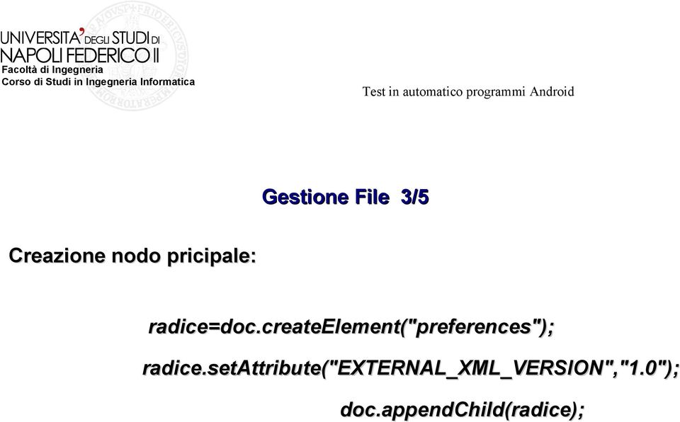 createelement("preferences"); radice.