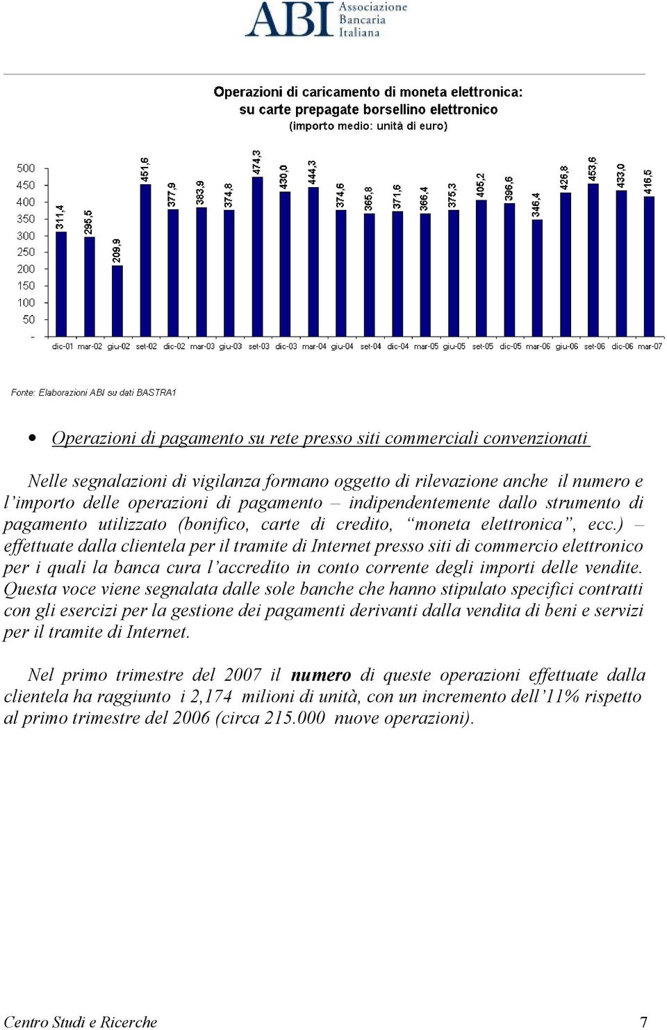 ) effettuate dalla clientela per il tramite di Internet presso siti di commercio elettronico per i quali la banca cura l accredito in conto corrente degli importi delle vendite.