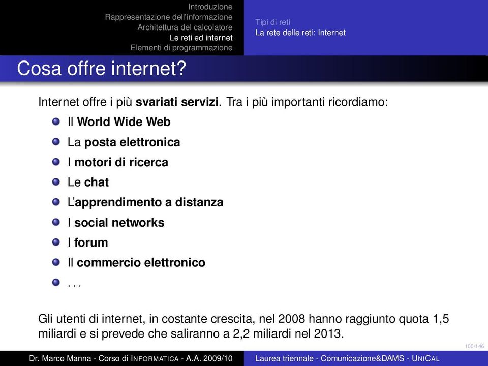 chat L apprendimento a distanza I social networks I forum Il commercio elettronico.