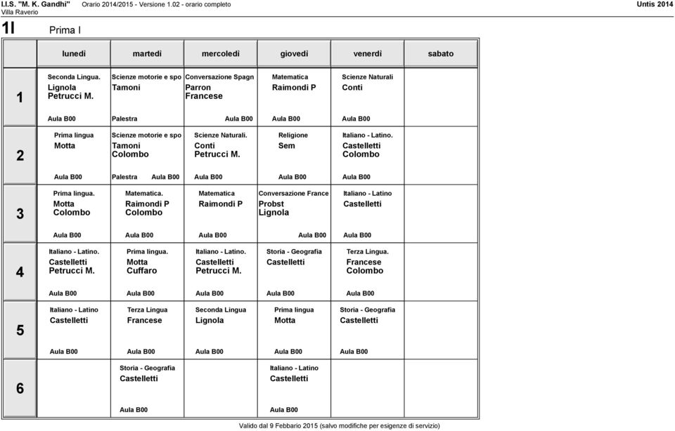 .. Conversazione France Probst - Latino - Latino.