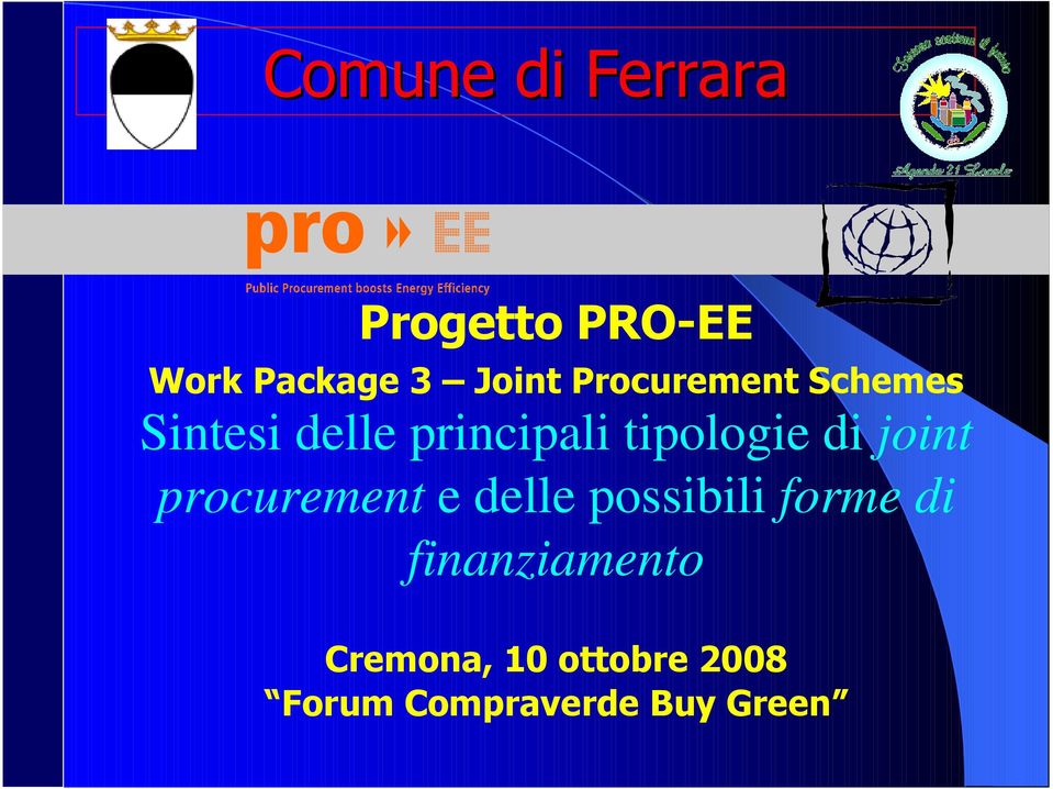 di joint procurement e delle possibili forme di