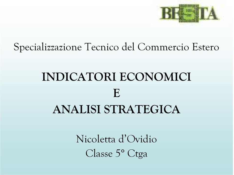 ECONOMICI E ANALISI