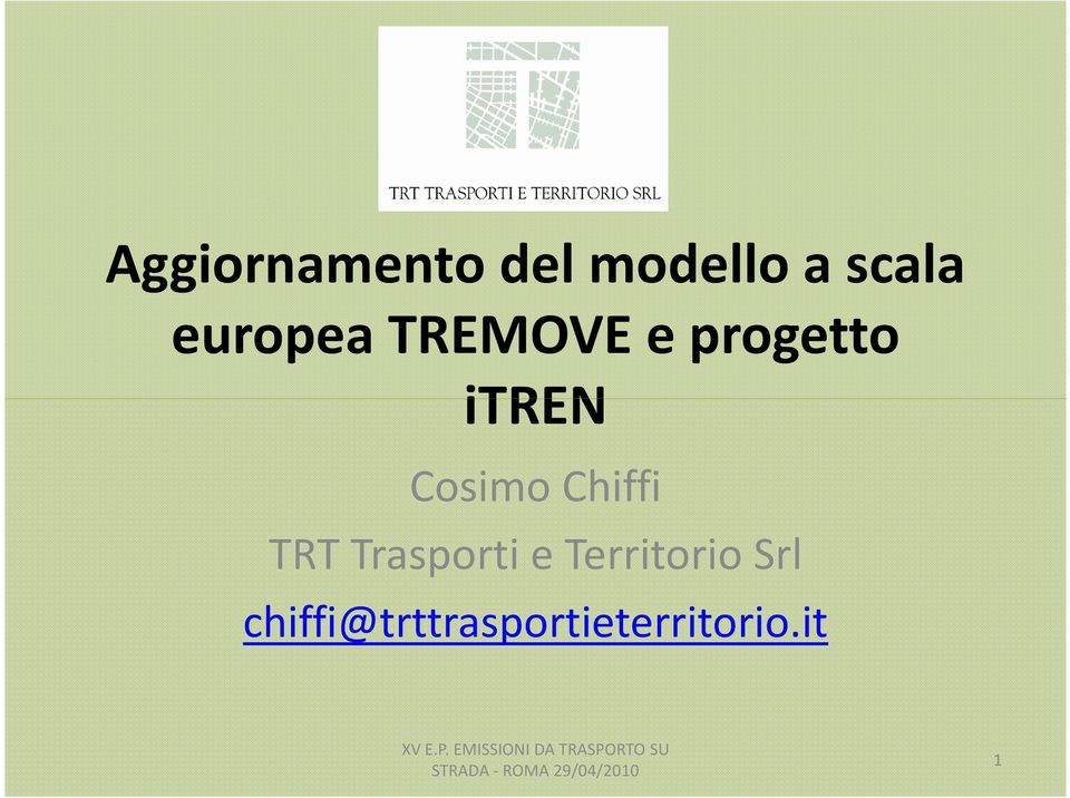 Cosimo Chiffi TRT Trasporti e