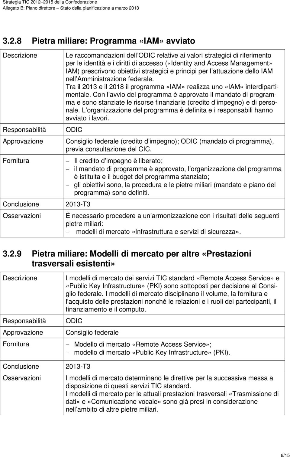 Con l avvio del programma è approvato il mandato di programma e sono stanziate le risorse finanziarie (credito d impegno) e di personale.