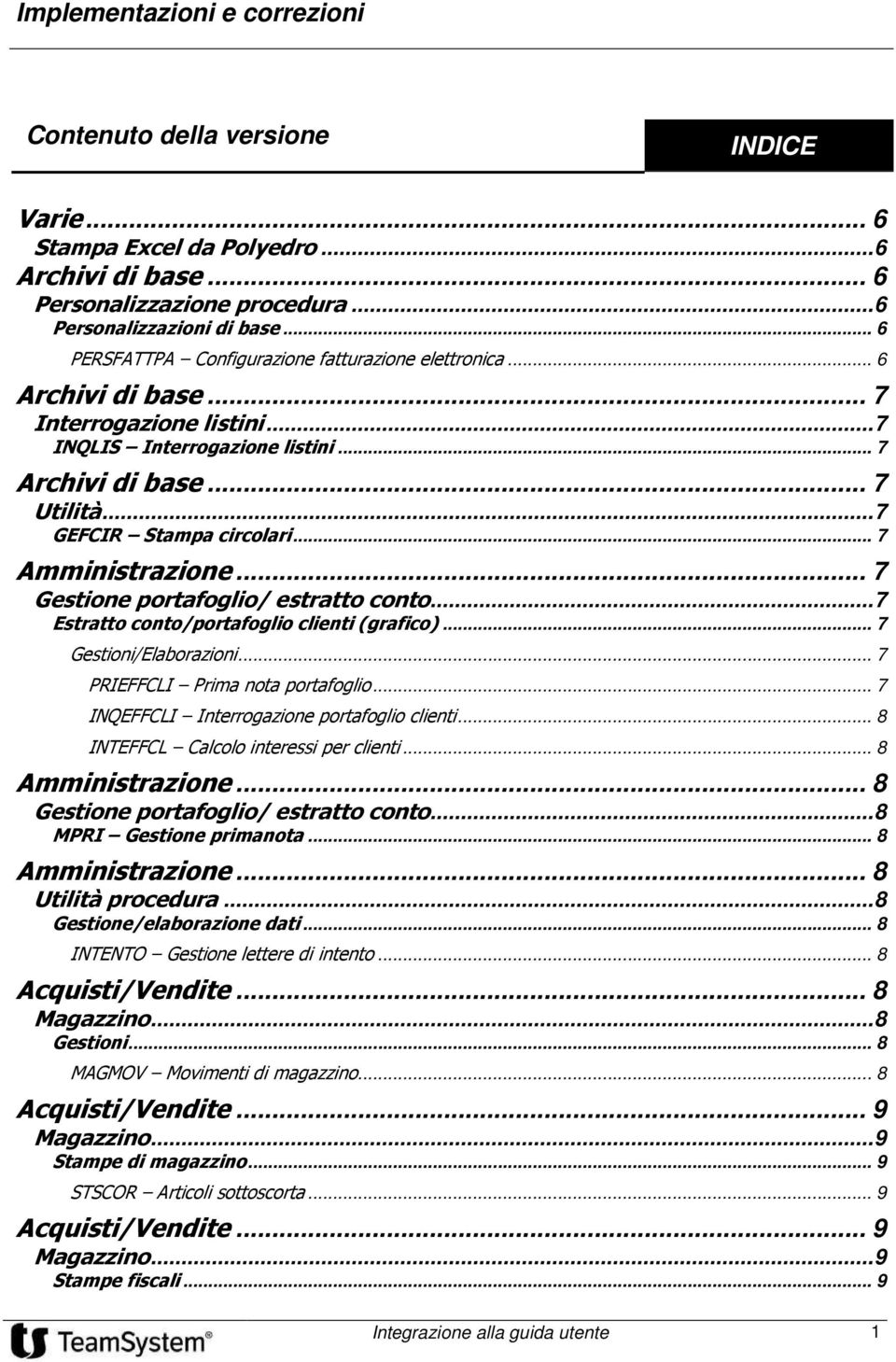 .. 7 GEFCIR Stampa circolari... 7 Amministrazione... 7 Gestione portafoglio/ estratto conto... 7 Estratto conto/portafoglio clienti (grafico)... 7 Gestioni/Elaborazioni.