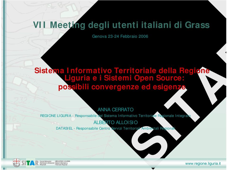 CERRATO REGIONE LIGURIA - Responsabile del Sistema Informativo Territoriale Regionale Integrato